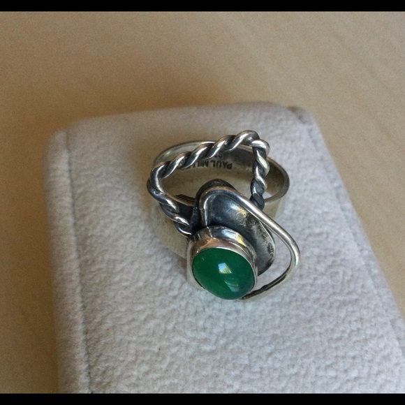 Paul Miller Mid Mod Chrysoprase w SS Ring - Picture 7 of 7